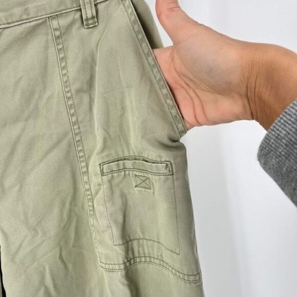 Vintage Y2K NY Khakis Women's Hi-Rise Ankle Cargo Pants Utility Green Size 10 - Picture 4 of 10